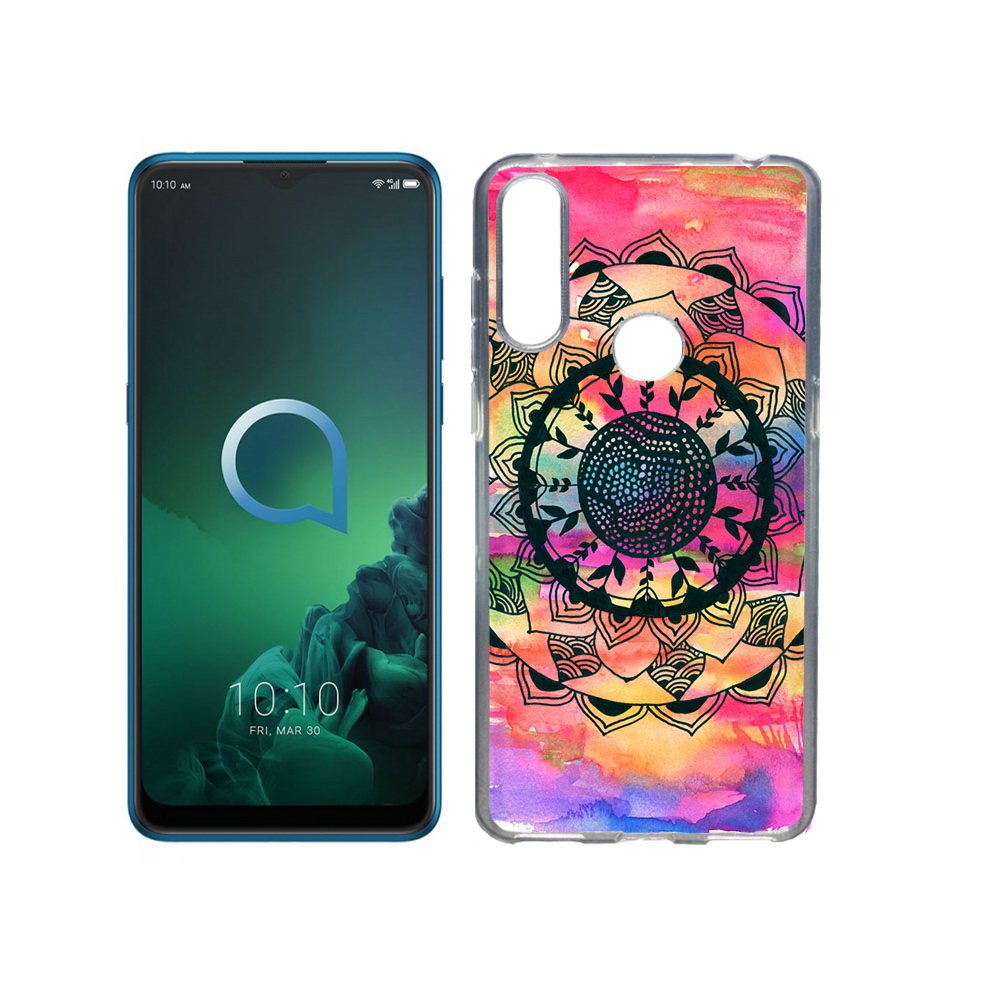 

Чехол MyPads Tocco для Alcatel 3X яркая абстракция круглый цветок (PT227136.670.704), Прозрачный, Tocco