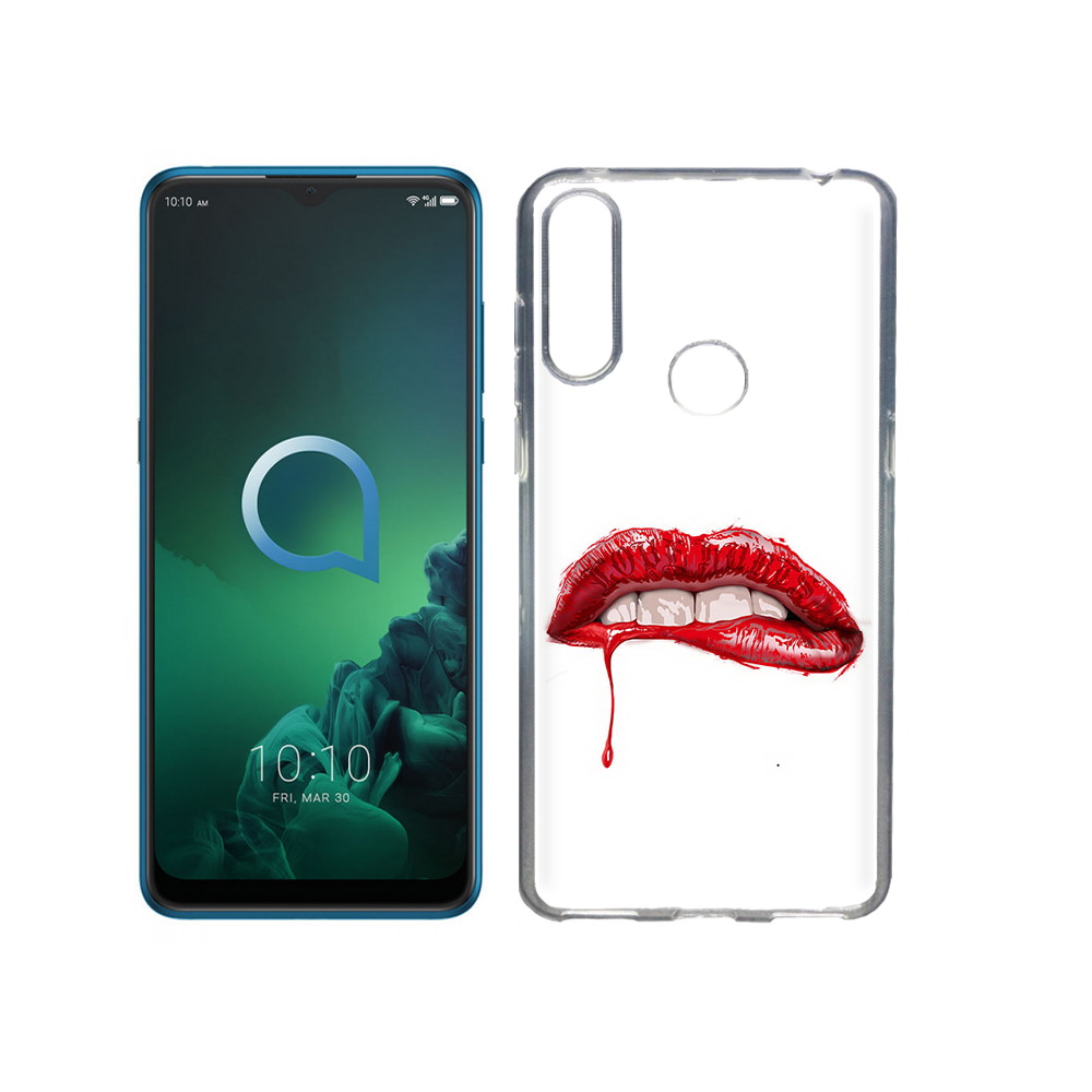 

Чехол MyPads Tocco для Alcatel 3X яркие красные губы (PT227136.670.706), Прозрачный, Tocco