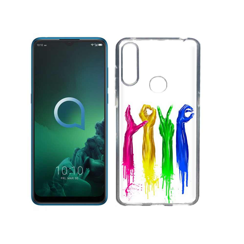 

Чехол MyPads Tocco для Alcatel 3X яркие руки love (PT227136.670.707), Прозрачный, Tocco