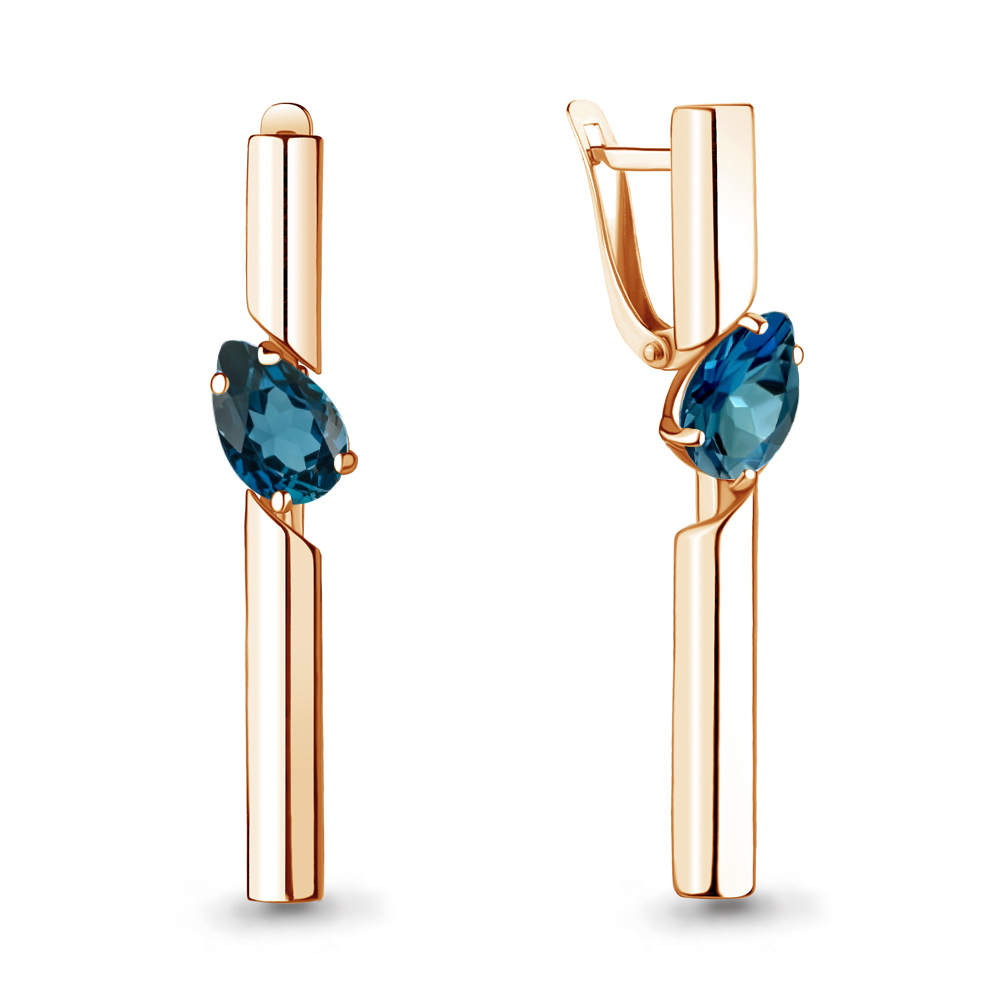 

Серьги из серебра с топазом Aquamarine 4744708_925_з, 4744708_925_з