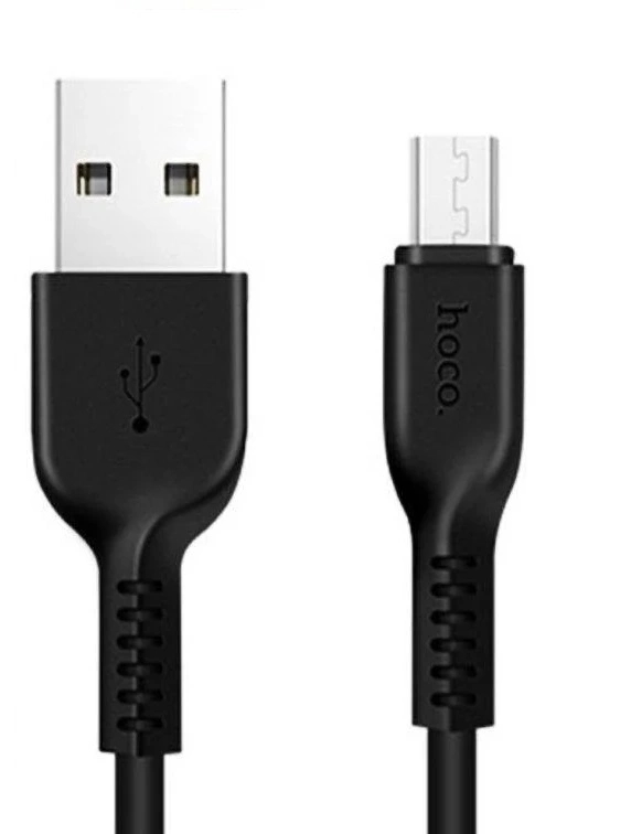 Кабель USB hoco X20 / разъем юсб / micro usb микро юсб /  1 метр / черный