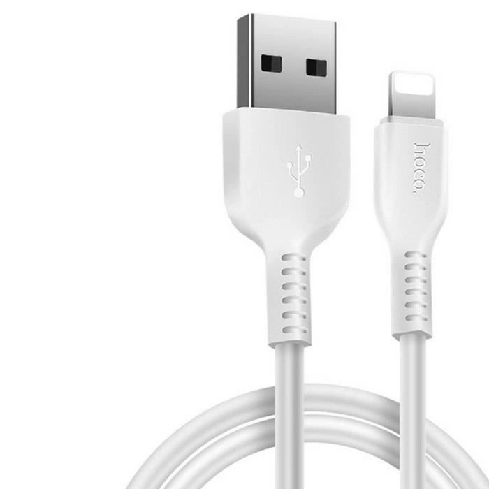 фото Кабель usb hoco x20 / разъем юсб / lightning лайтинг / 1 метр / белый