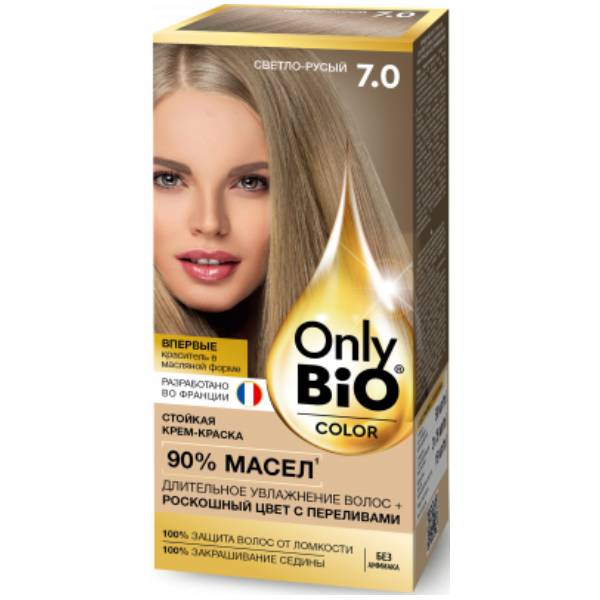 

Стойкая крем-краска Fito косметик Only Bio COLOR, тон 7.0 Светло-русый, 115 мл, Фитокосметик (Fito косметик) Стойкая крем-краска Only Bio COLOR Тон 7.0 Светло-Русый, 115мл, Арт.GB-8034