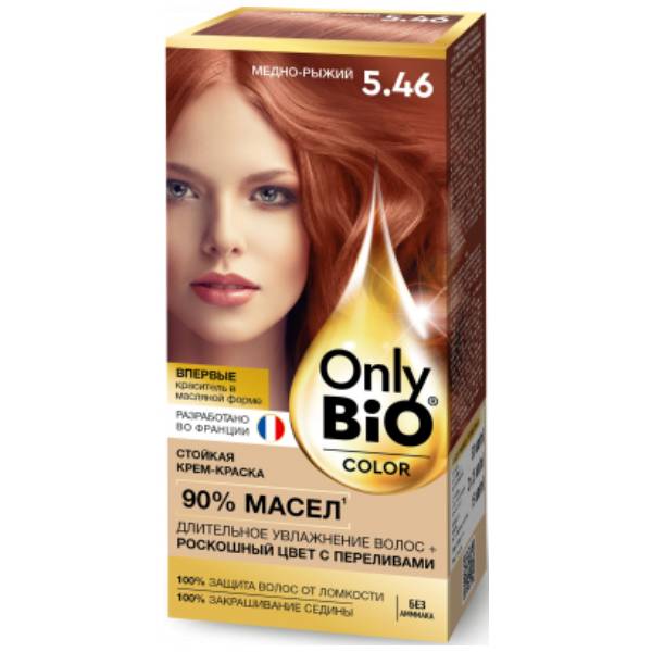 Only bio краска для волос color отзывы. Краска Медно рыжий 5.46 only Bio. Крем-краска стойкая only Bio Color 115мл. Крем - краска для волос only Bio Color 5.46 , Медно-рыжий. Краска only Bio 3.3.