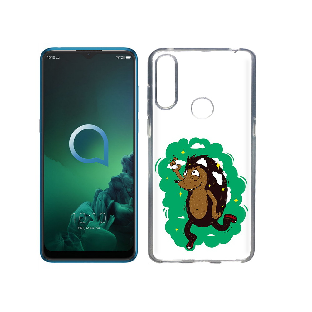 

Чехол MyPads Tocco для Alcatel 3X Ежик в облаках (PT227136.670.77), Прозрачный, Tocco