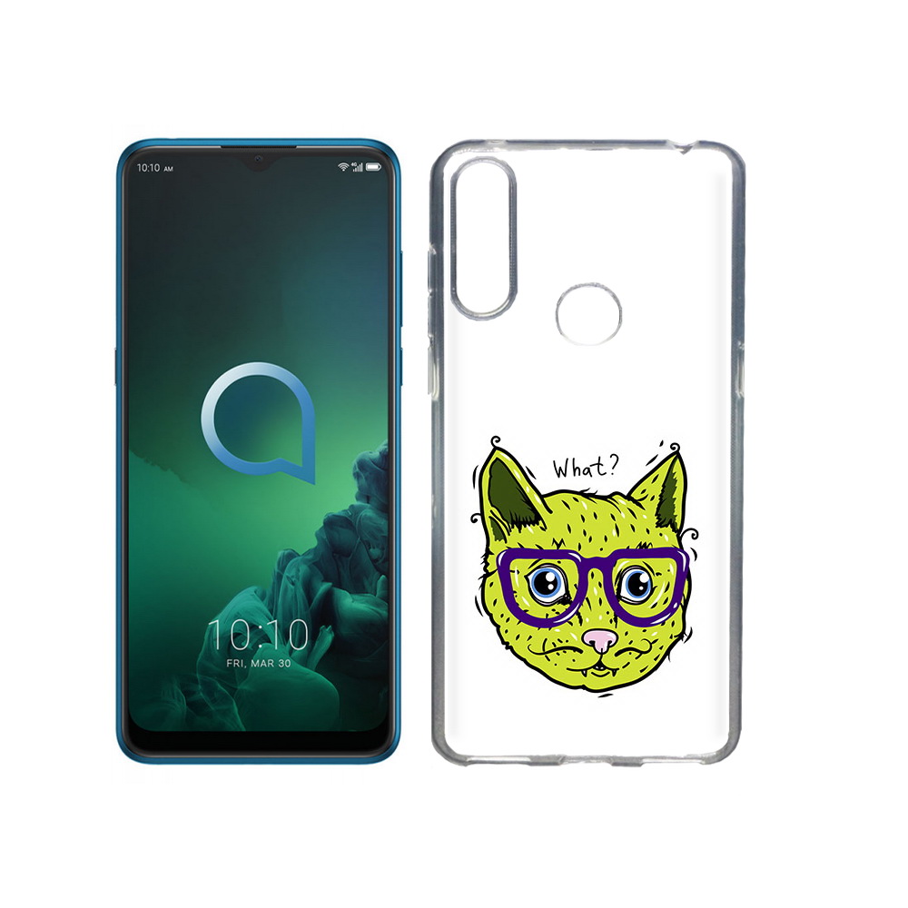 

Чехол MyPads Tocco для Alcatel 3X Зеленый кот (PT227136.670.86), Прозрачный, Tocco