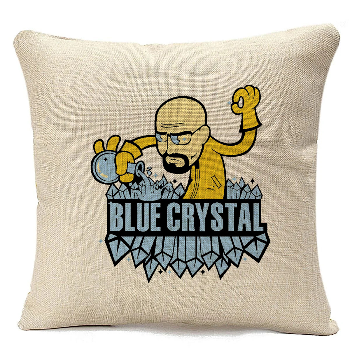 

Подушка бежевая CoolPodarok Blue crystal, Бежевый