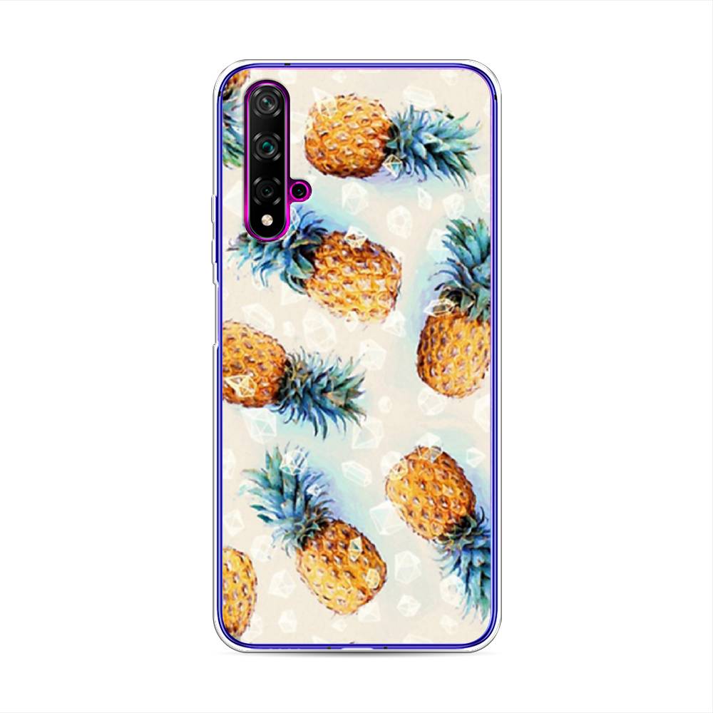 

Чехол Awog на Huawei Nova 5T "Ананасы", Разноцветный, 610550-3