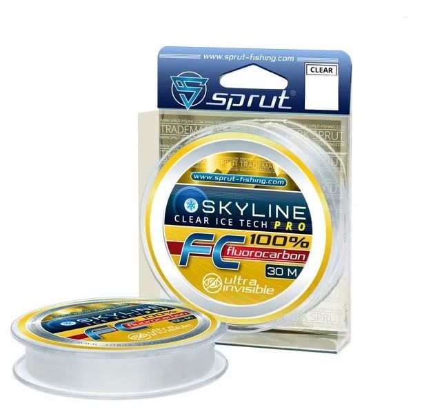 

Леска Sprut SKYLINE FC 100% Clear 0,181mm/30m, Прозрачный, Skyline Ice Tech Pro