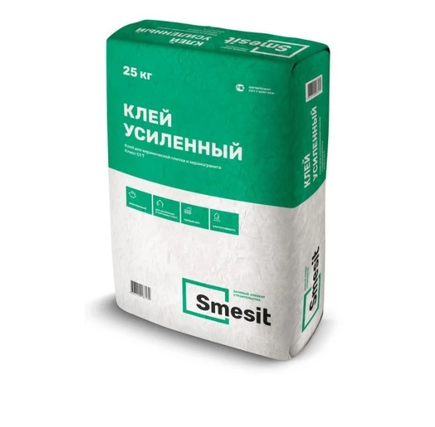 

Клей для плитки и керамогранита Усиленный SMESIT 25 кг *1/48