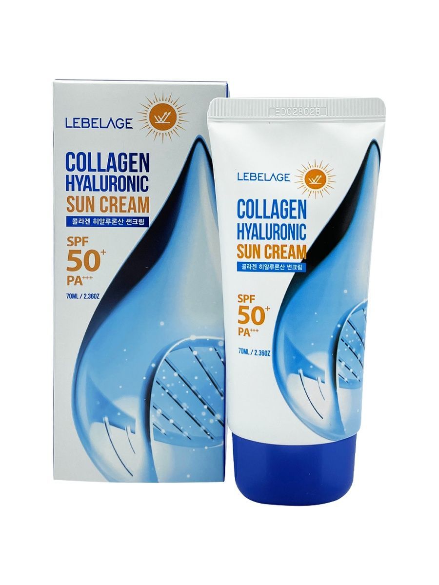 Крем для лица и тела Lebelage COLLAGEN HYALURONIC SUN CREAM 70 мл Южная Корея