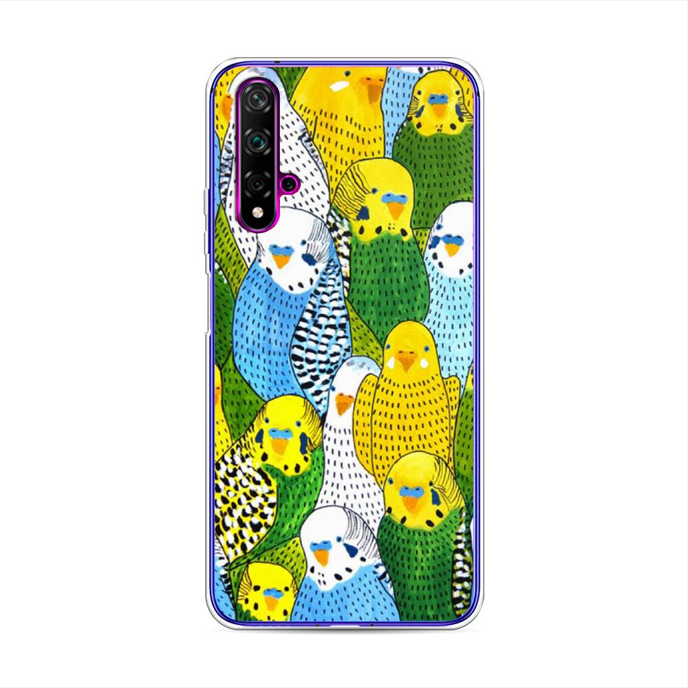 

Чехол Awog на Huawei Nova 5T "Попугаи", Разноцветный, 610550-1