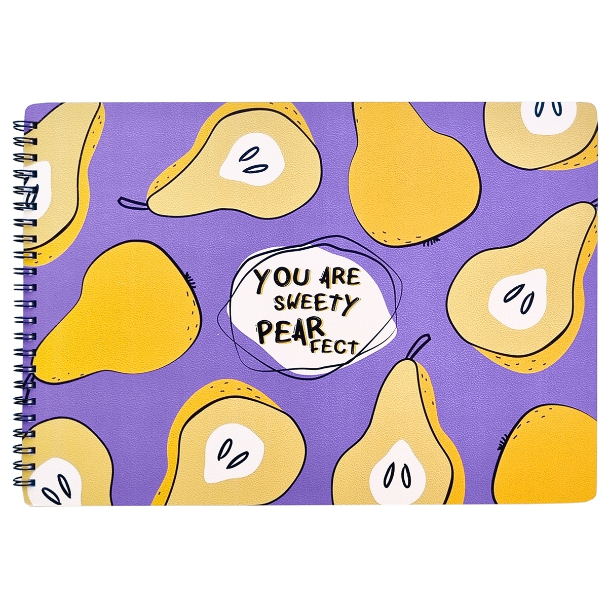 Альбом для рисования Be Smart N3343 Fruits А4120 г/м2 мягкая обложка фиолетовыйжелтыйгруши