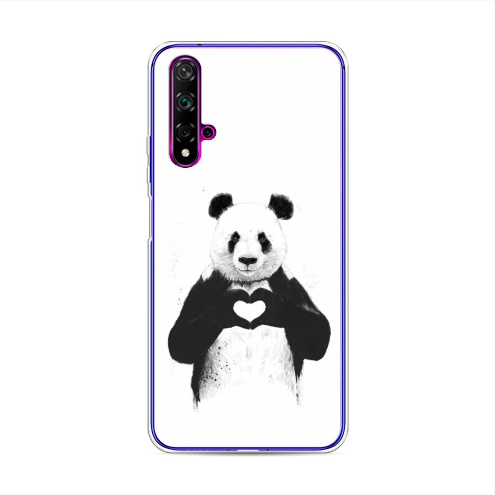 

Чехол Awog на Huawei Nova 5T "Панда love", Разноцветный, 610550-10