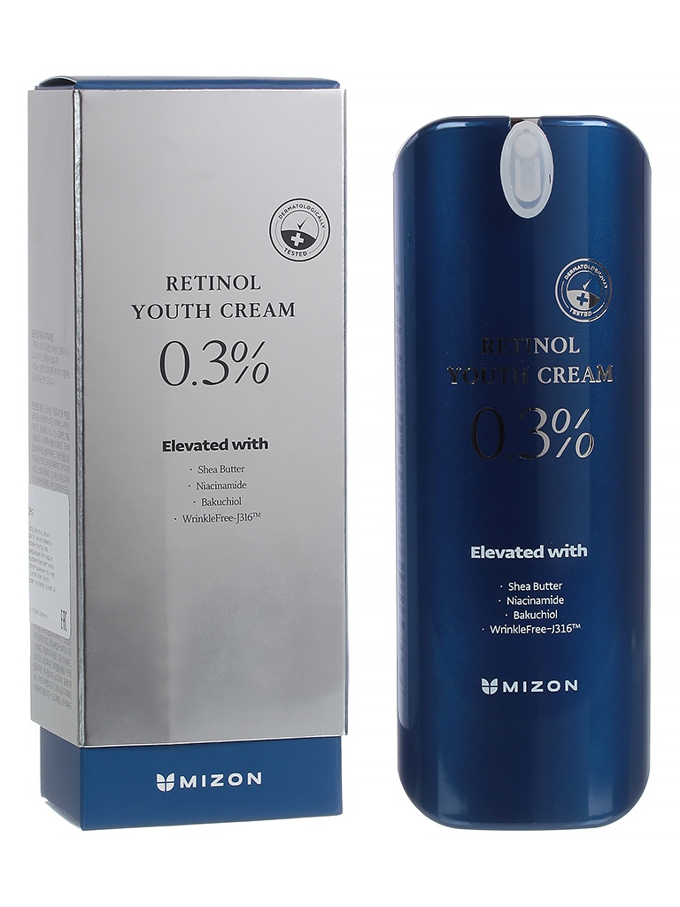 Крем для лица с ретинолом 0.3% 26 мл, RETINOL YOUTH CREAM, Mizon, 8809663754341