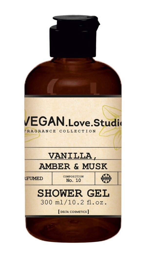 Гель для душа Delta parfum Unisex vegan Love Studio Vanilla, Amber, Musk 300 мл