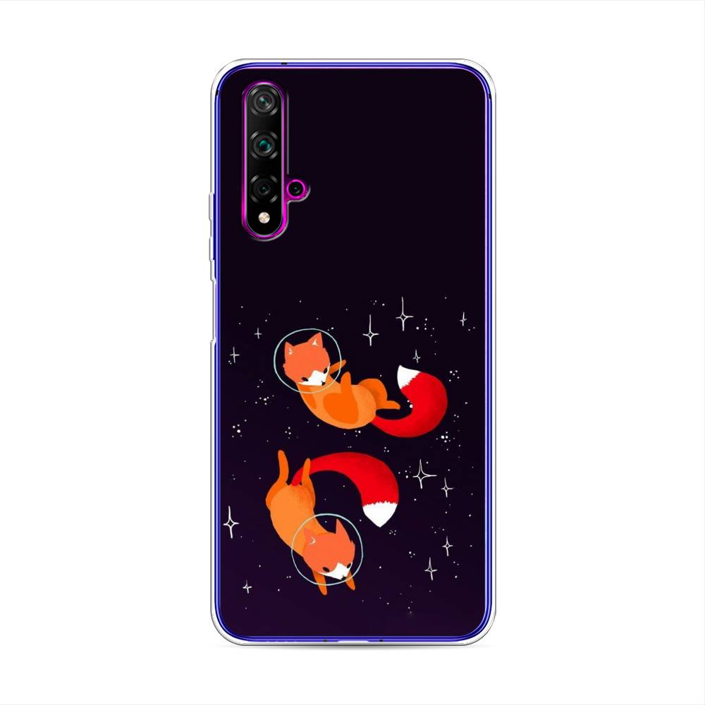 

Чехол Awog на Huawei Nova 5T "Лисы космонавты", Разноцветный, 610550-4