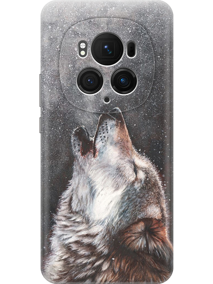

Силиконовый чехол на Honor Magic6 Pro с принтом "Морозный волк", Прозрачный;серый;белый;черный, 782623413