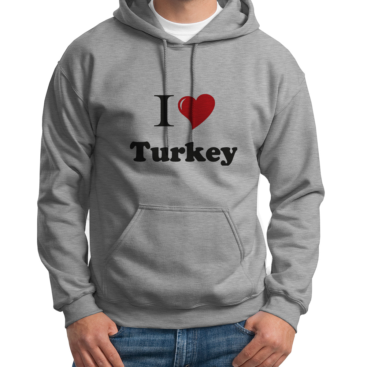 

Худи унисекс CoolPodarok Путешествия I love Turkey белое 54 RU, CX54S0111544