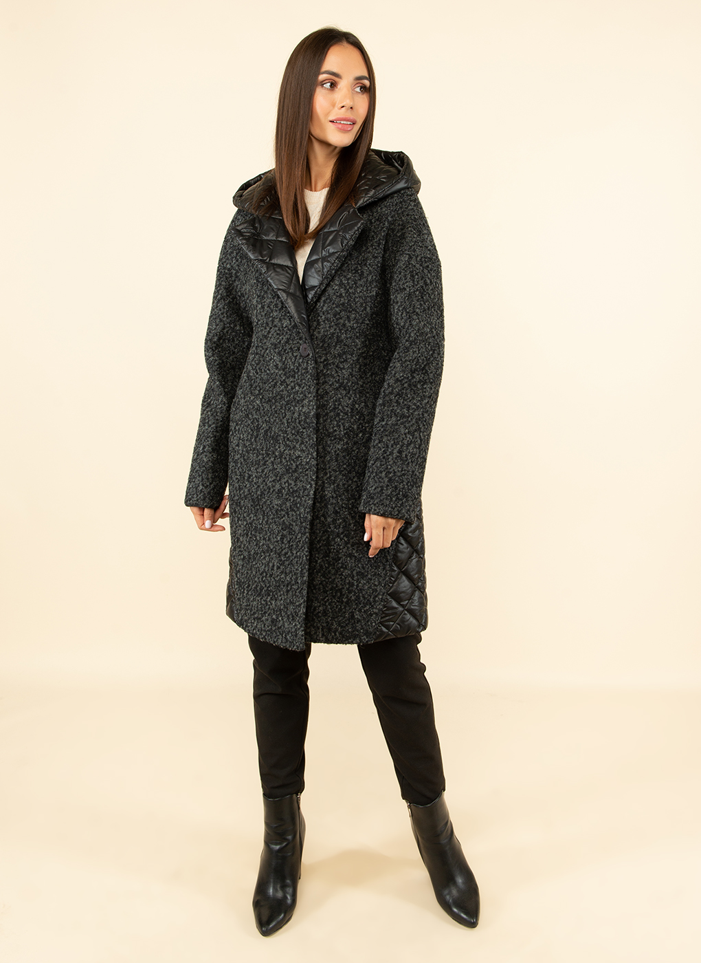 

Пальто женское Galla Lady 55099 черное 50 RU, 55099