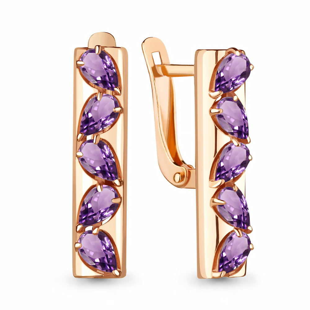 

Серьги из серебра с аметистом Aquamarine 4746404_925_з, 4746404_925_з