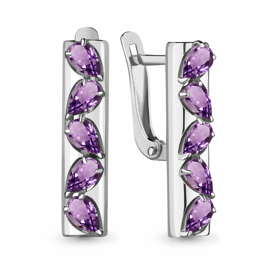 

Серьги из серебра с аметистом Aquamarine 4746404_925_р, 4746404_925_р