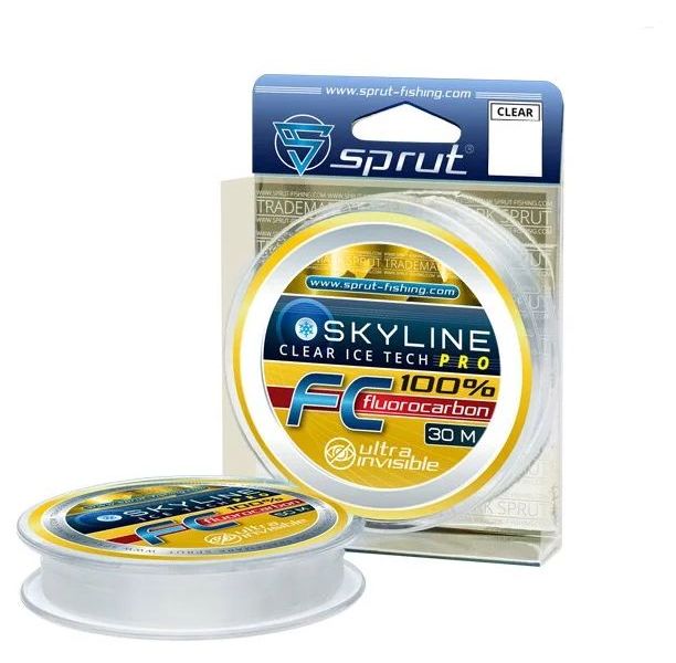 

Леска Sprut SKYLINE FC 100% Clear 0,403mm/30m, Прозрачный, Skyline Ice Tech Pro