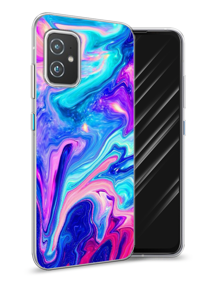 

Чехол Awog на Asus ZenFone 8 "Потеки краски", Розовый, 44450-10