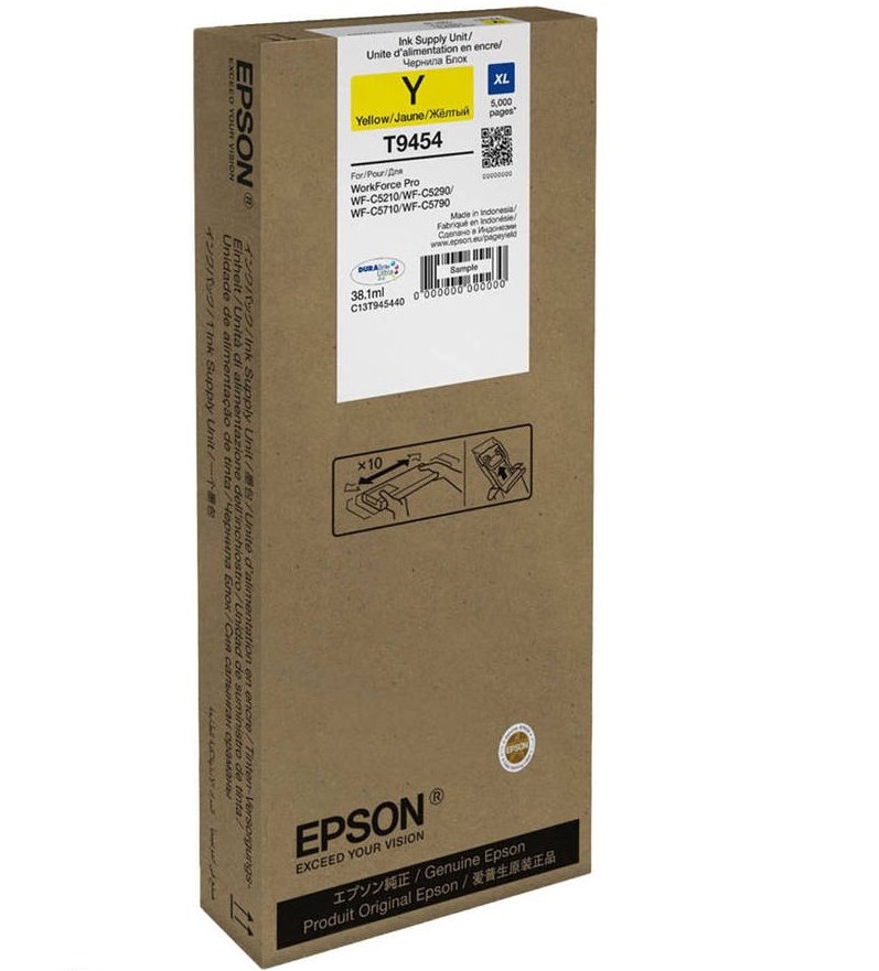 фото Картридж для струйного принтера epson c13t945440 желтый, оригинал