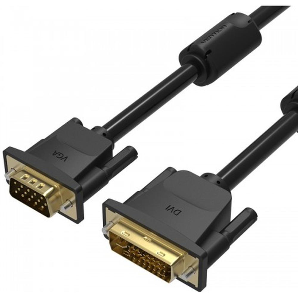 

Кабель Vention DVI - VGA вилка-вилка 1.5м EACBG, Черный