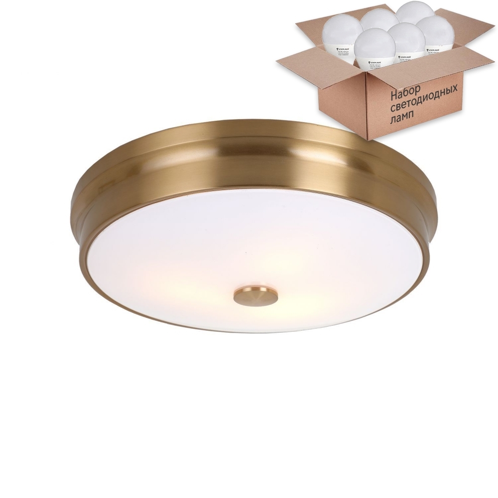 

Потолочный светильник с лампочками Favourite Pannikin 2375-3C+Lamps E27 P45