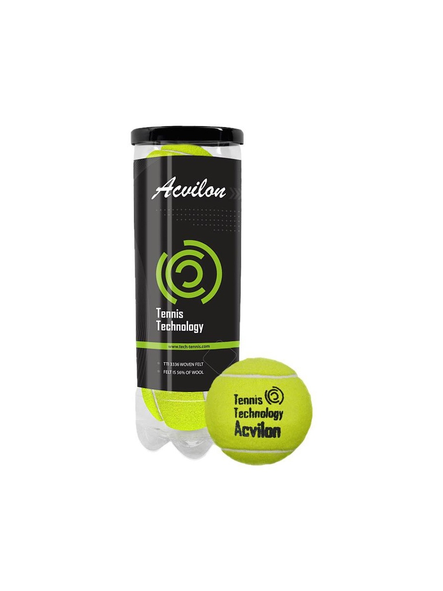 

Мячи для большого тенниса Tennis Technology Acvilon 3 штуки, Желтый, Tennis Technology Acvilon