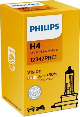 

Лампа H4 12v 60/55w P43t-38 Vision +30% Philips арт. 12342PRC1