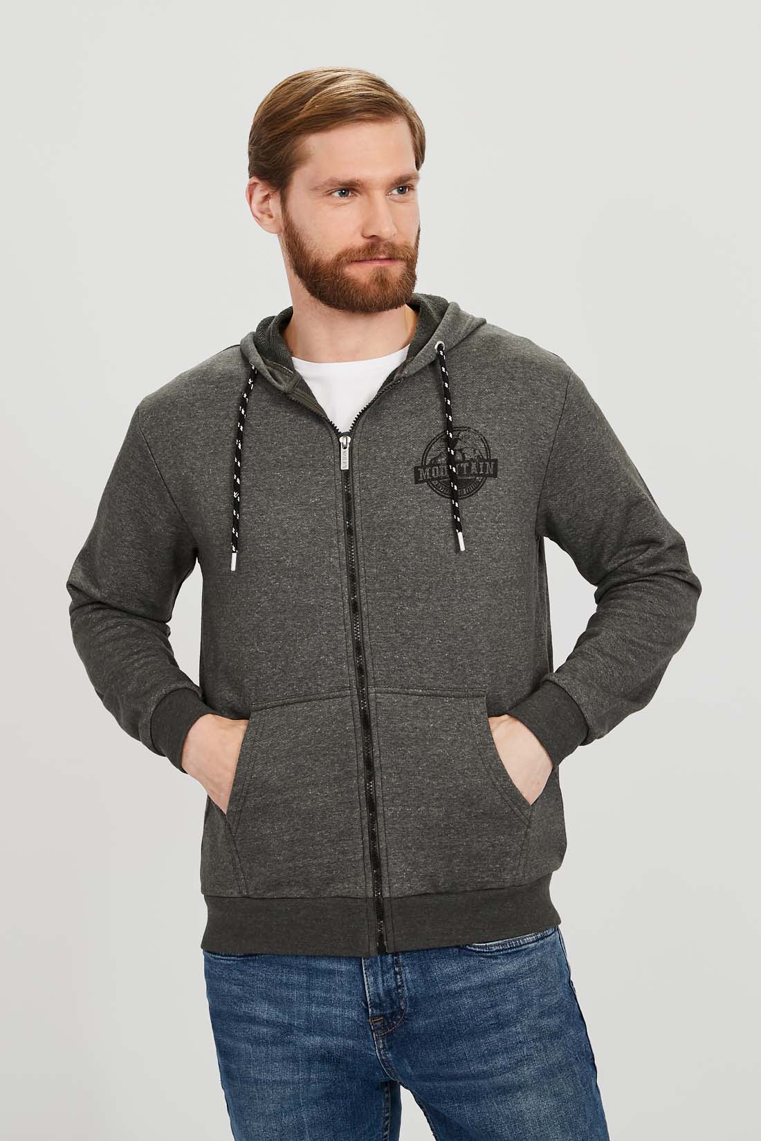

Толстовка мужская Baon B6122009 хаки 2XL, B6122009