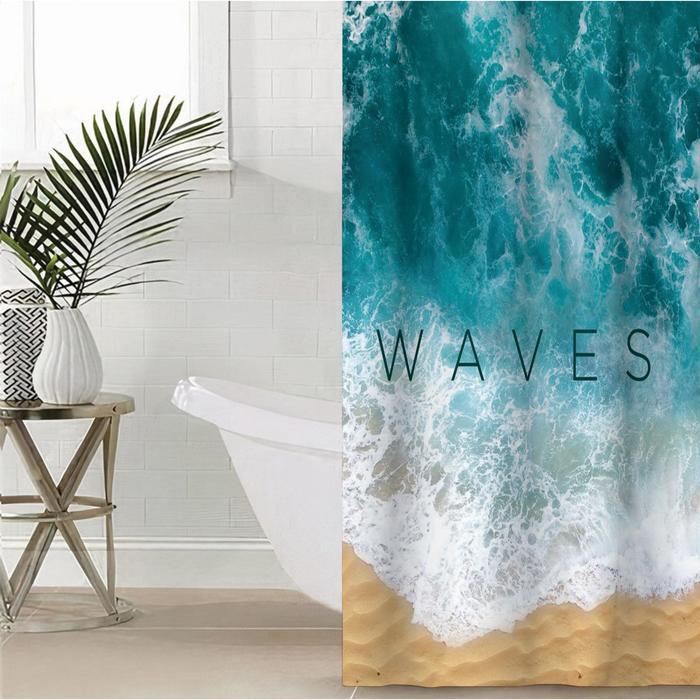 

Штора для ванной Этель "Waves" 145х180 см, полиэстер, Разноцветный