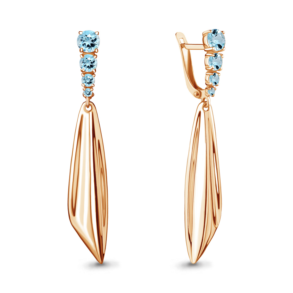 

Серьги подвески из серебра с топазом Aquamarine 4747202_925_з, 4747202_925_з