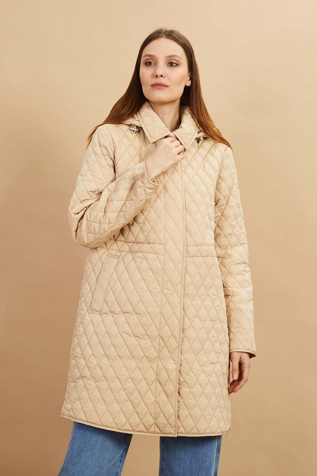 

Пальто женское Baon B0322007 бежевое 3XL, B0322007