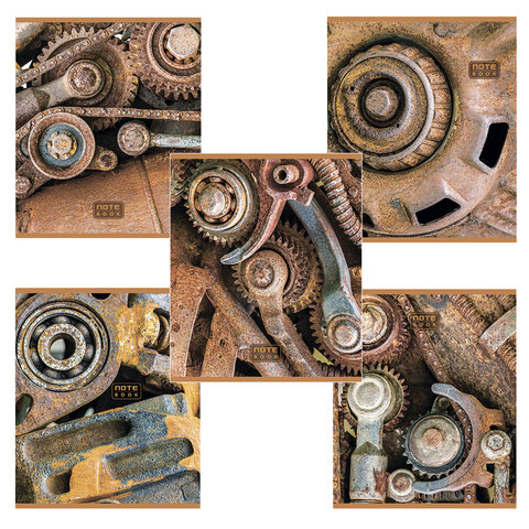 

Тетрадь А5, 48 л., ПЗБМ, скоба, клетка, фольга, конгрев, TWIN лак, "Гранж металл" (5 вид