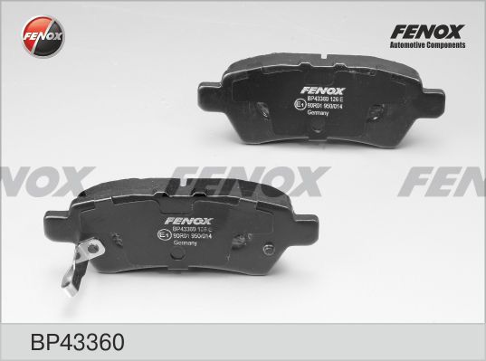 

Тормозные колодки FENOX дисковые BP43360