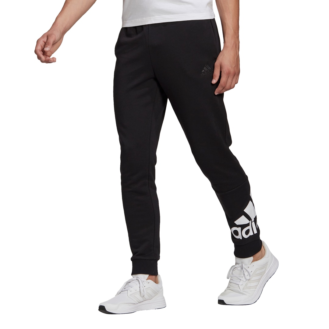 фото Спортивные брюки мужские adidas essentials tapered cuff logo pant черные m