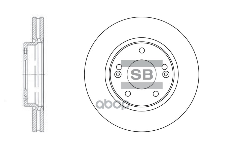 

Диск Тормозной, Передний Sangsin brake арт. SD1040