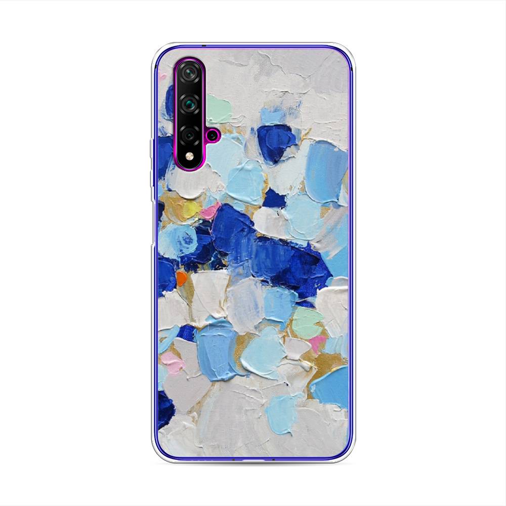 

Чехол Awog на Huawei Nova 5T "Холст сине-белый", Разноцветный, 610550-10