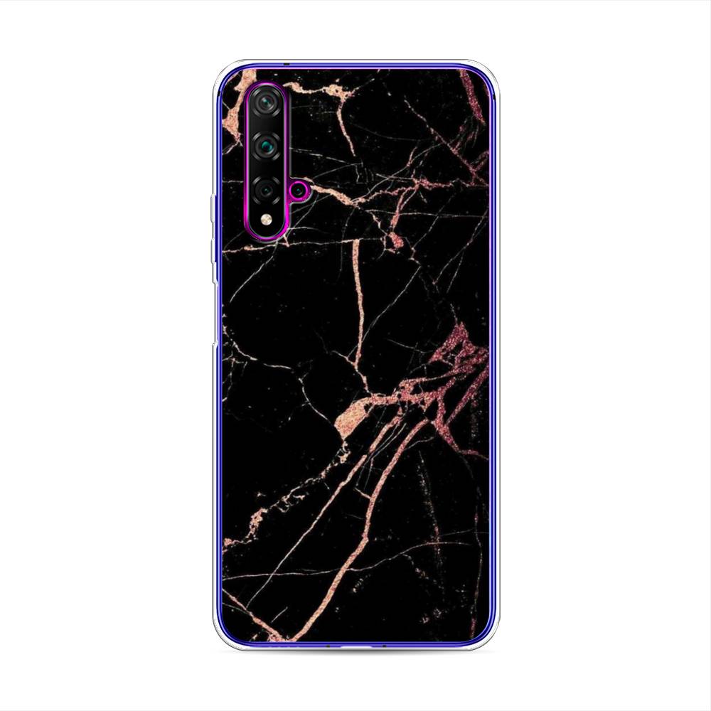 

Чехол Awog на Huawei Nova 5T "Мрамор розовое золото", Разноцветный, 610550-3