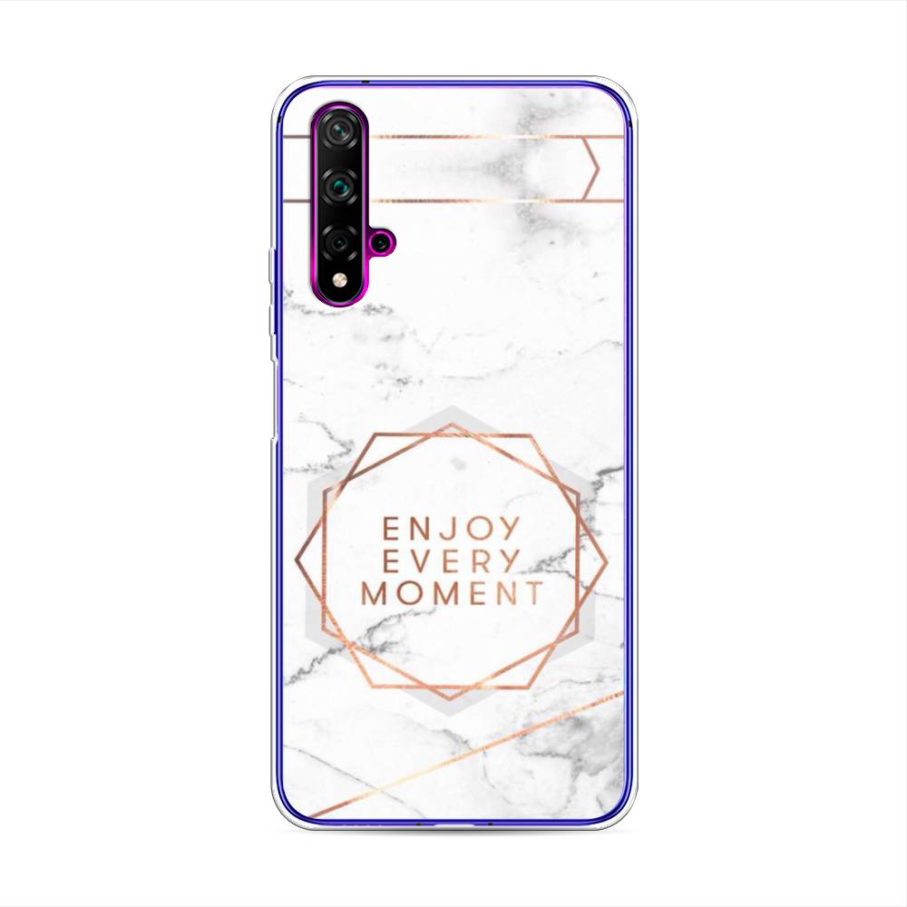 

Чехол Awog на Huawei Nova 5T "Enjoy every moment мрамор", Разноцветный, 610550-7