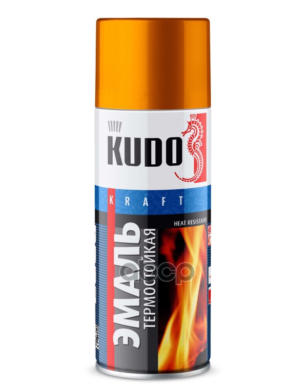 

Эмаль термостойкая KUDO золотая (520 мл) (аэрозоль)