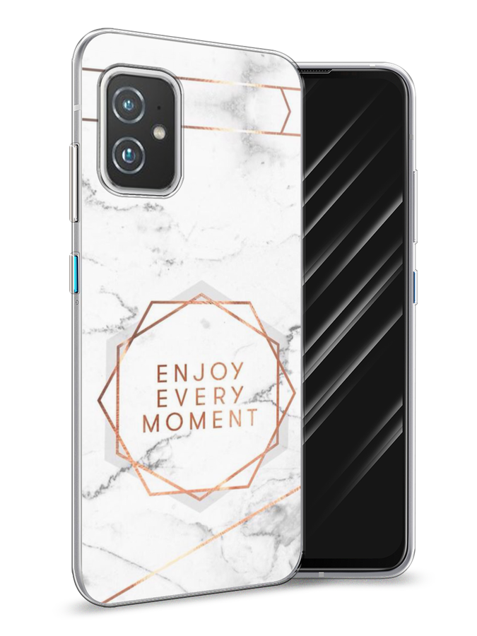

Чехол Awog на Asus ZenFone 8 "Enjoy every moment мрамор", Белый;розовый;серый, 44450-7