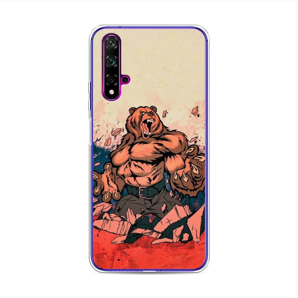 

Чехол Awog на Huawei Nova 5T "Медведь с флагом РФ", Разноцветный, 610550-2