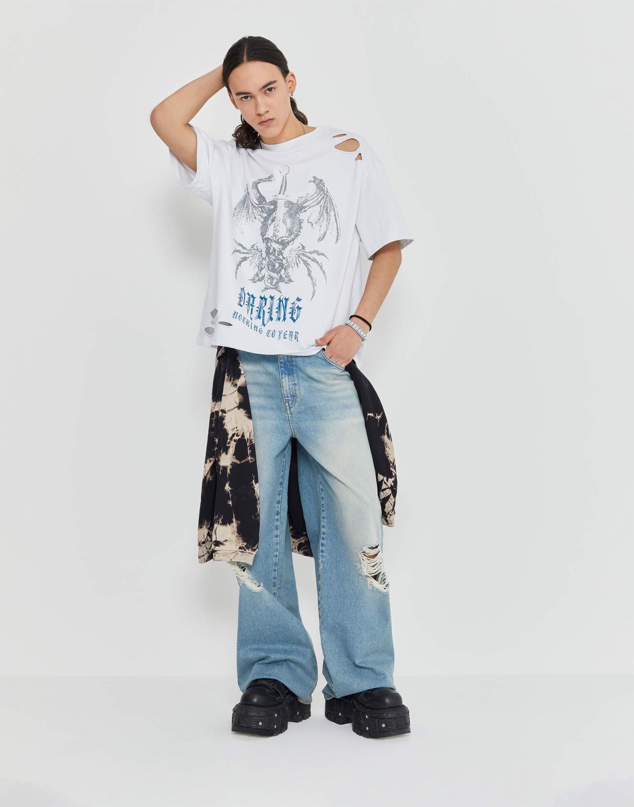 

Футболка для мальчика Gloria Jeans BKT015620 белый 14-16л/176, BKT015620