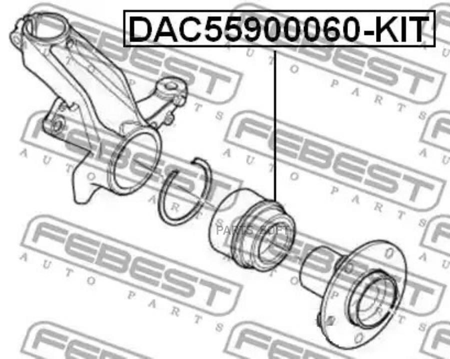 

Подшипник ступицы Febest DAC55900060KIT