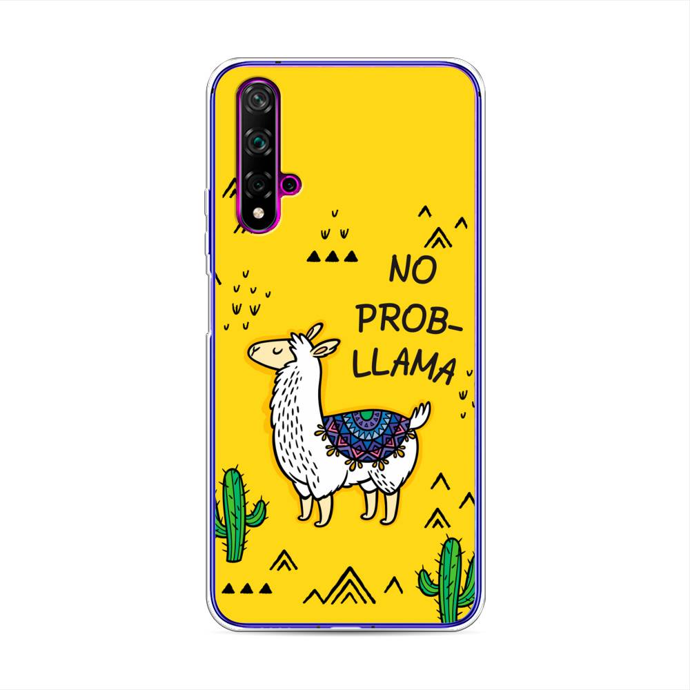 

Чехол Awog на Huawei Nova 5T "No probLLama", Разноцветный, 610550-2